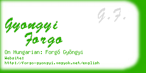 gyongyi forgo business card